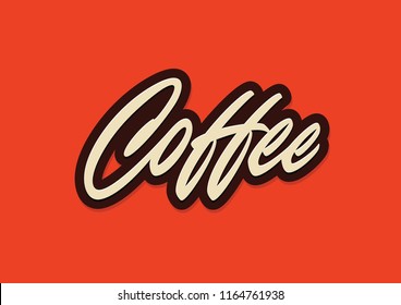 Coffee vector lettering