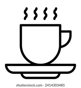 Coffee Vector Line Icon Design