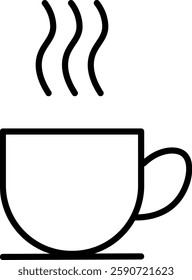 Coffee Vector Line Icon Design