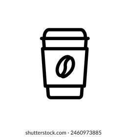 Coffee vector line icon. Food icon collection. Thin signs for restaurant menu. Pixel perfect 64x64. Editable Strokes