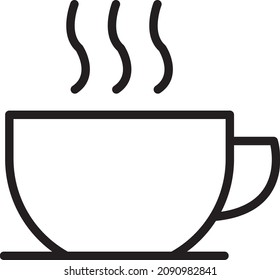 coffee vector line for web, presentation, logo, Icon Symbol.