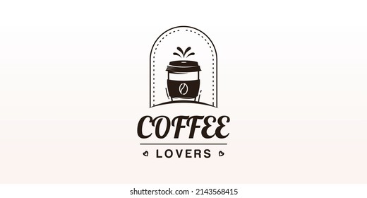 Coffee vector logo design with unique concept Premium Vector