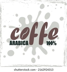 Logo del vector del café, tipografía. Afiche publicitario o diseño de plantilla. Elementos de diseño. Ilustración vectorial.