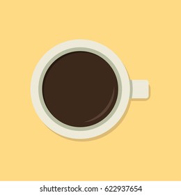Coffee vector on pastel background.