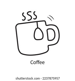 Coffee vector outline Icon Design illustration. Party and Celebrate Symbol on White background EPS 10 File
