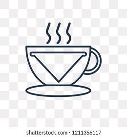 Coffee vector outline icon isolated on transparent background, high quality linear Coffee transparency concept can be used web and mobile