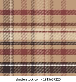 Coffee vector plaid seamless pattern