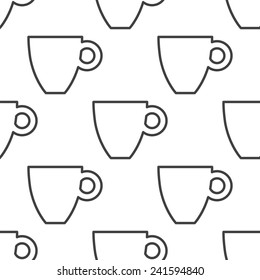 coffee, vector seamless pattern, Editable can be used for web page backgrounds, pattern fills  