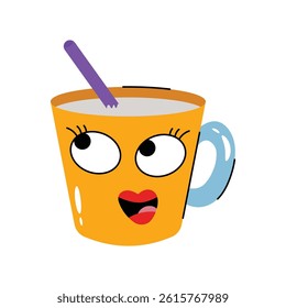 Coffee vector Sticker. Eps 10 file