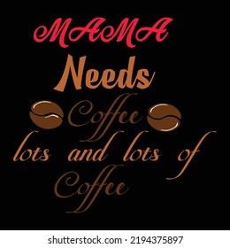 Ilustración gráfica del diseño de la camiseta del vector del café
