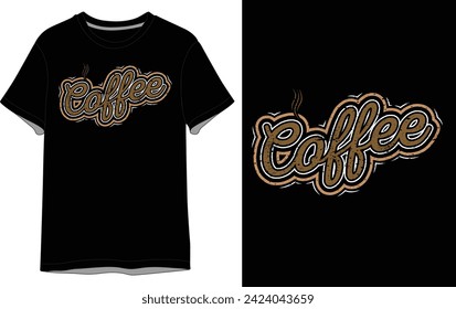 Diseño de la camiseta del vector del café
