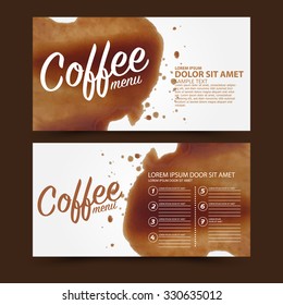 Coffee vector template