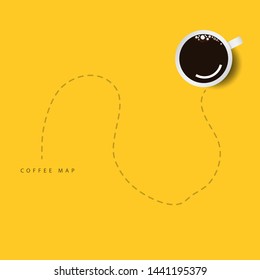 coffee vector template. Design for banner, greeting cards or print.