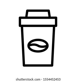 coffee vector thin line icon 