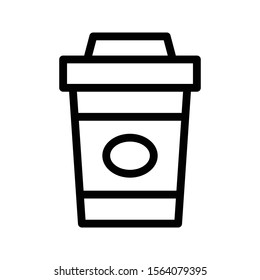 coffee vector thin line icon 