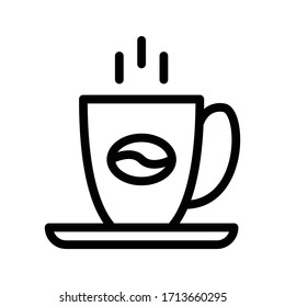 coffee vector thin line icon 