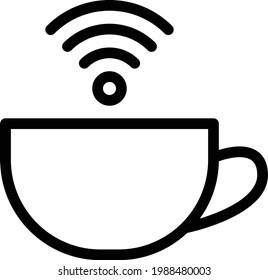 coffee vector thin line icon