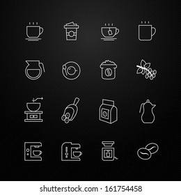 Coffee vector thin line symbol icon