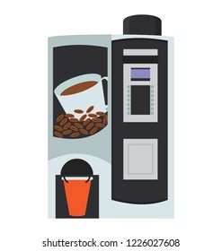 
A coffee vending to get fresh instant coffee on a vending 
