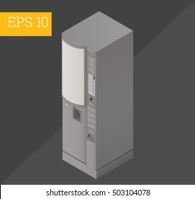 coffee vending machine eps10 vector 3d illustration. automatic coffeemaker