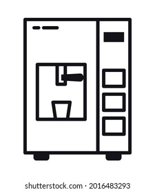 coffee vending machine on white background