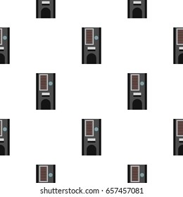 Coffee vending machine pattern seamless background in flat style repeat vector illustration