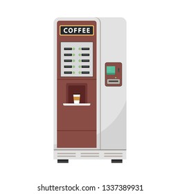 Coffee vending vector. wallpaper. free space for text. copy space.