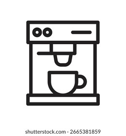 Vektor-Umrisssymbol des Kaffeeanbieters. EPS 10-Datei  