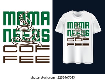 Coffee vibes Typography T-shirt design