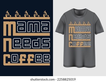 Coffee Vibes Typography T-shirt design