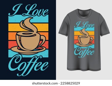 Coffee Vibes Typography T-shirt design