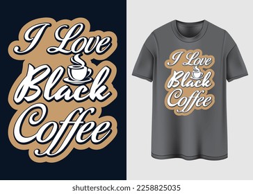 Coffee Vibes Typography T-shirt design