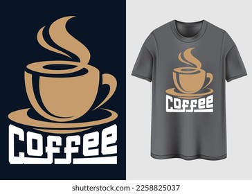 Coffee Vibes Typography T-shirt design