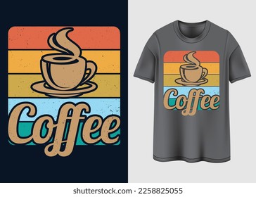 Coffee Vibes Typography T-shirt design