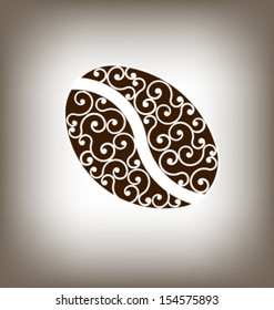 Coffee Vintage Bean Design Element