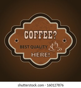 Coffee vintage best quality badge illustration