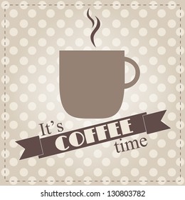 Coffee vintage card with cup, EPS10