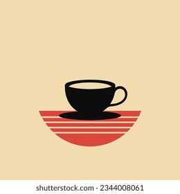 Coffee vintage classic logo flat minimalist