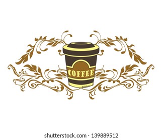 coffee vintage floral