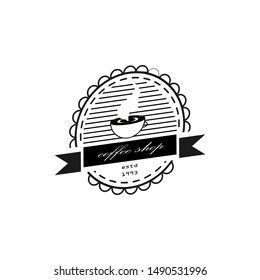 coffee vintage logo design vector