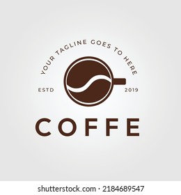 coffee vintage logo, icon and symbol vector illustration design