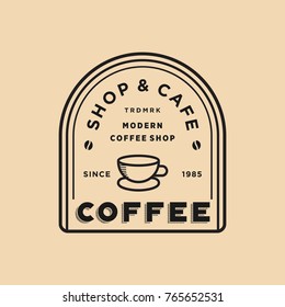 Coffee Vintage Logo Premium Quality Emblem Vector Design Illustration Modern Template