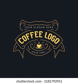 coffee vintage logo with retro style