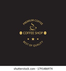 Coffee vintage logo template vector icon design