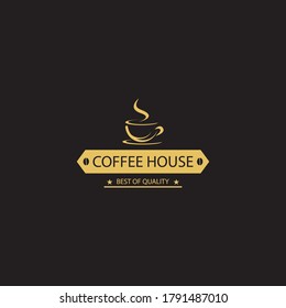 Coffee vintage logo template vector icon design
