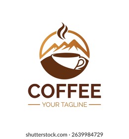 Coffee vintage logo vector art illustration