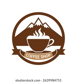 Coffee vintage logo vector art illustration