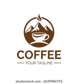 Coffee vintage logo vector art illustration