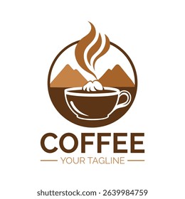 Coffee vintage logo vector art illustration