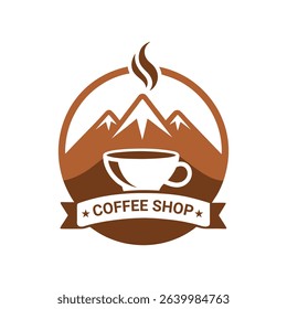 Coffee vintage logo vector art illustration